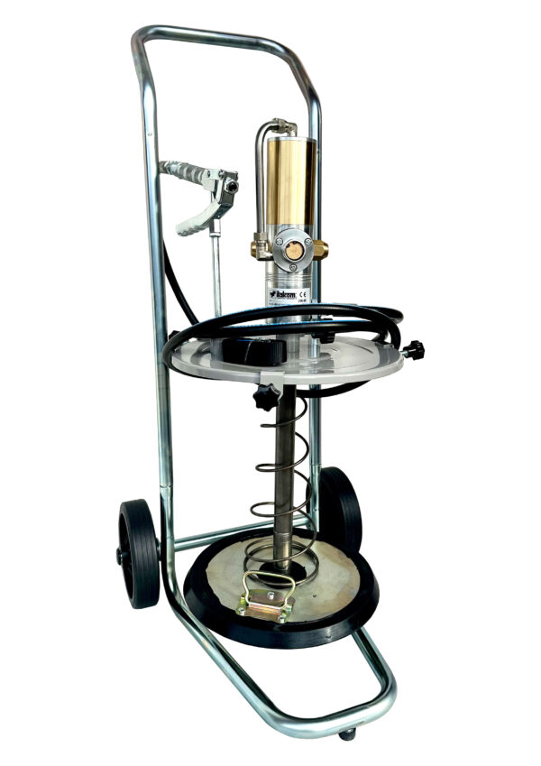 Kit grasso pneumatico carrellato per fusti 18 - 25 Kg