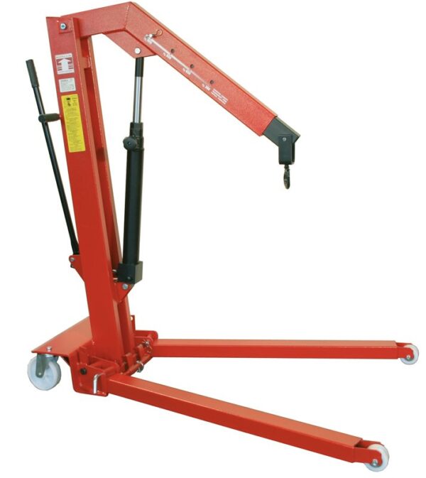 Grue hydraulique pliant 500 kg sur roues, profile bas D.E.