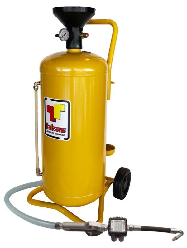Distributeurs pneumatiques d’huile , 24 litres avec pistolet a compteur de litres numérique