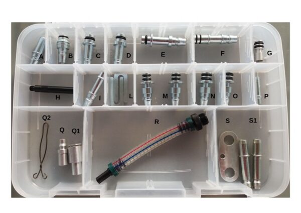 Valise adaptateurs standard. 19 raccords