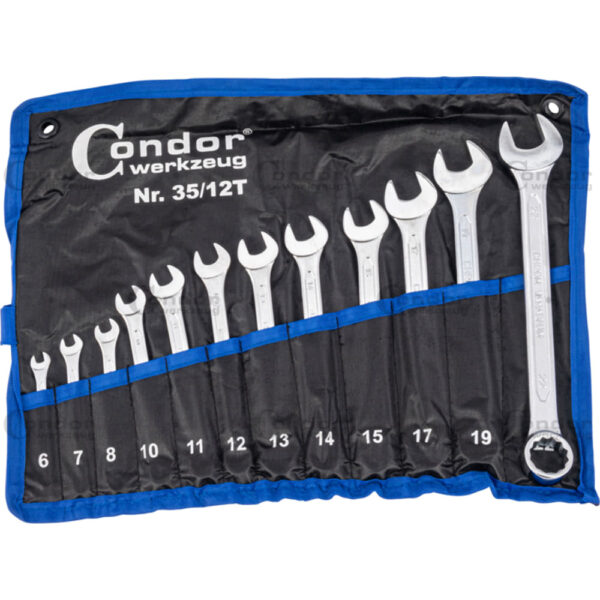 CONDOR Série de 12 clés mixtes et clés polygonales