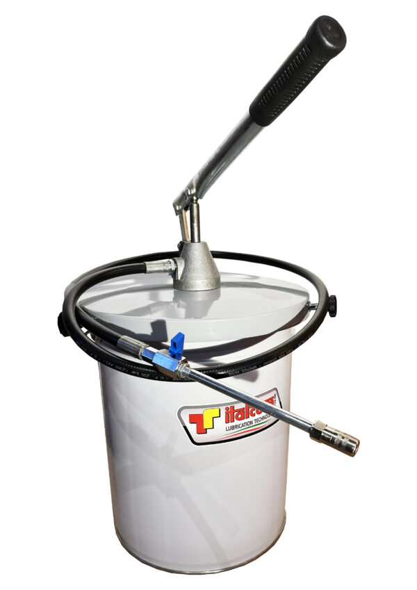Ingrassatore manuale a leva con secchio capacità fino a 20 kg