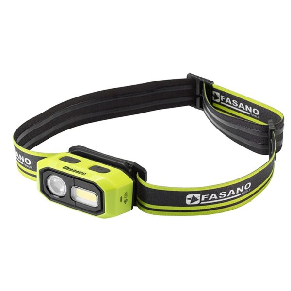 Lampe frontale à double LED avec capteur ON/OFF sans contact