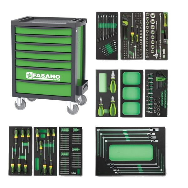 CARRELLO 7 CASSETTI - 224 UTENSILI - 4 moduli